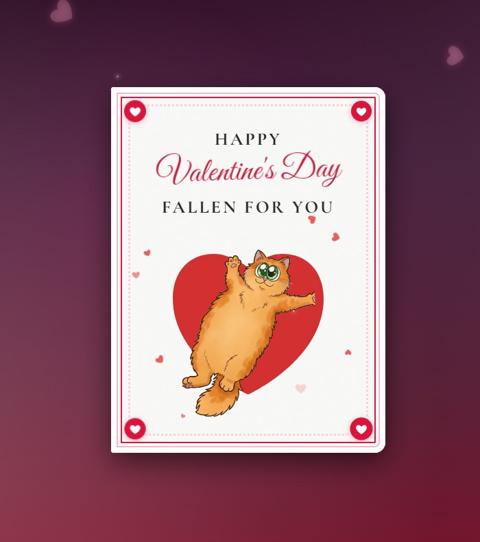 Cute Cat Valentine E-Card